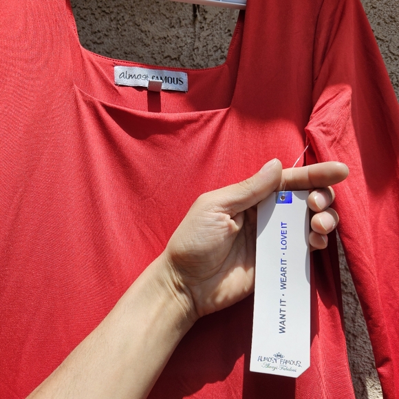 Almost Famous Long Red Dress - Picture 4 of 5